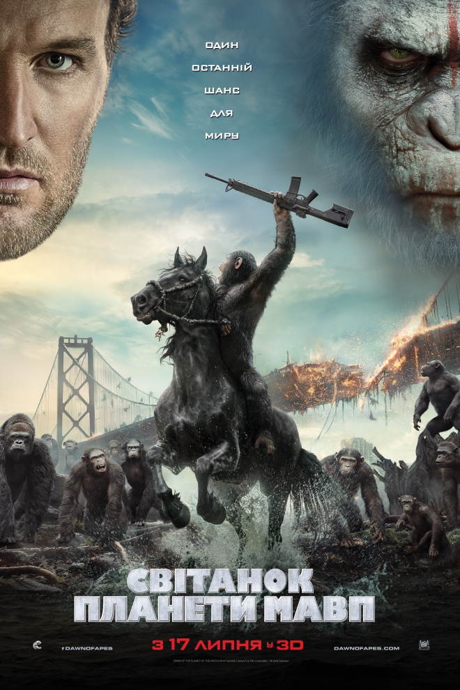 постер Світанок планети мавп / Dawn of the Planet of the Apes (2014)